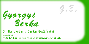 gyorgyi berka business card